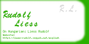 rudolf liess business card